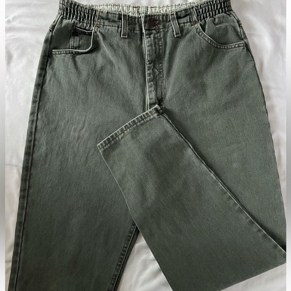 Vintage Dark Sage Green Lee Jeans - Picture 3 of 6